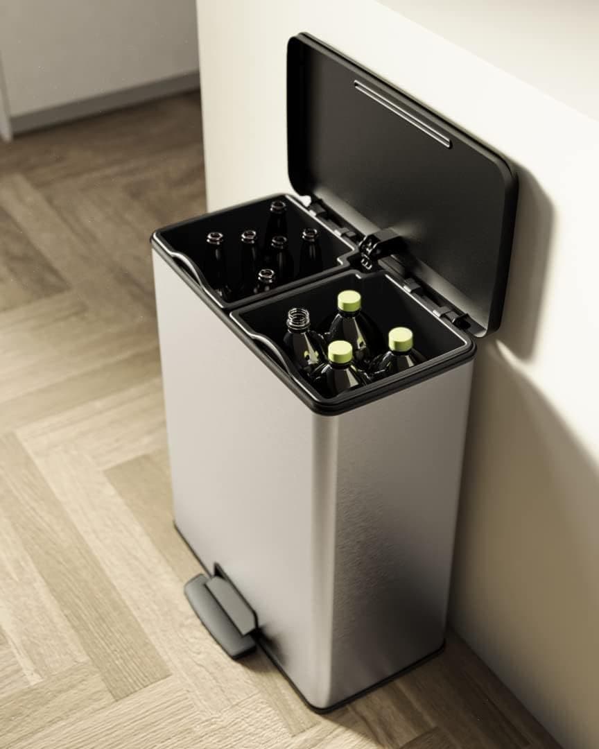 Curver flokkunarfata Duo með fótstigi, 2x26l 3