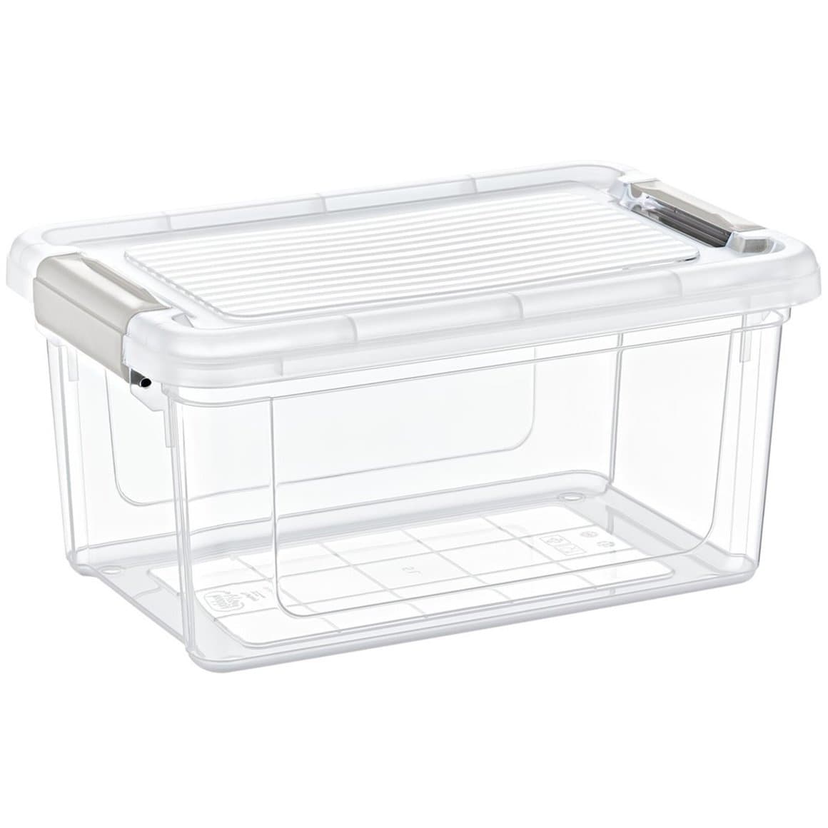 Geymslukassi glær með loki 5ltr 1