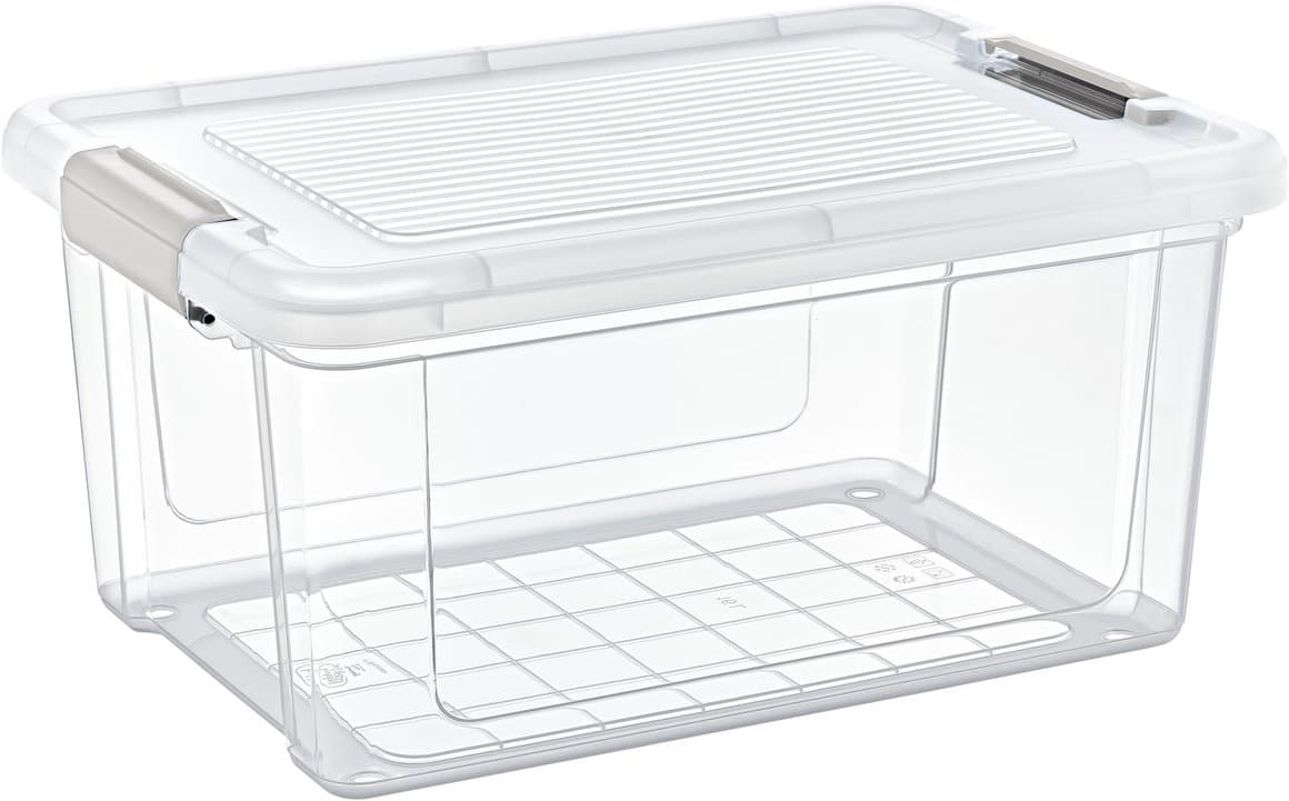Geymslukassi glær með loki 16ltr 1
