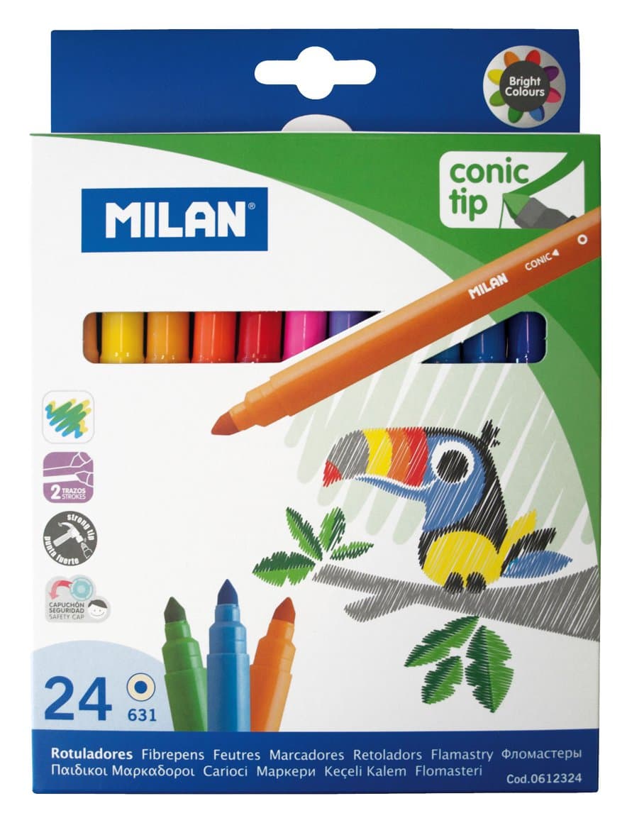 MILAN Tússlitir breiðir 24stk 1