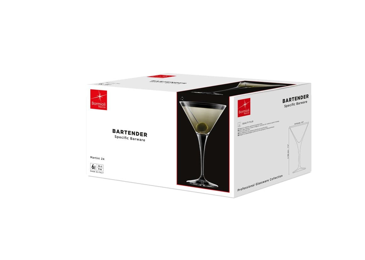Glös Bartender Martini 24cl kokteil 6stk 2