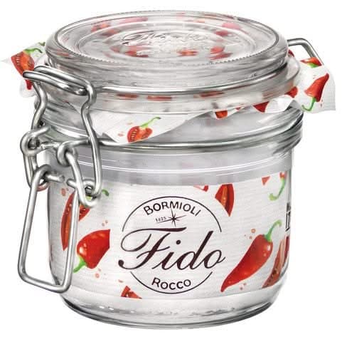 Fido krukka með spennuloki glær 0,20ltr 1