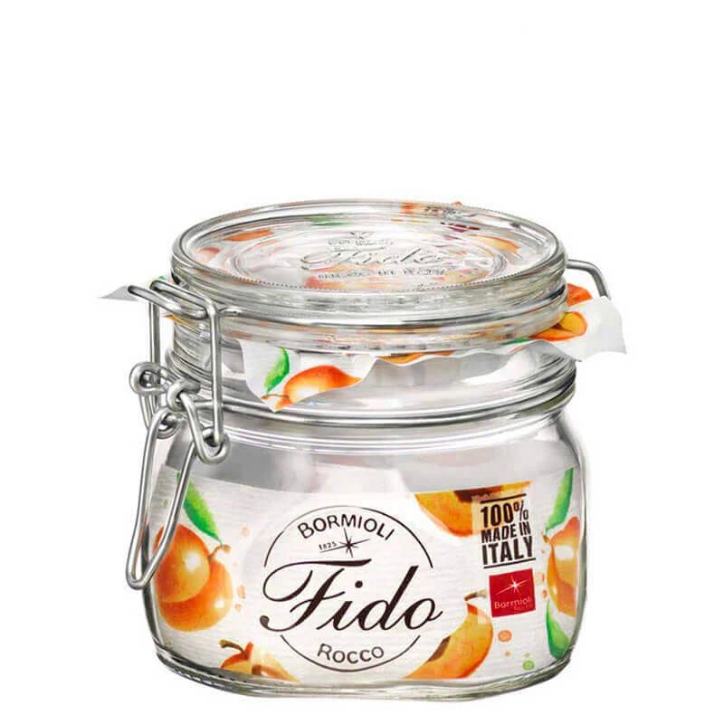 Fido krukka með spennuloki glær 0,5ltr 1
