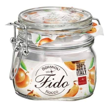 Fido krukka með spennuloki glær 0,5ltr