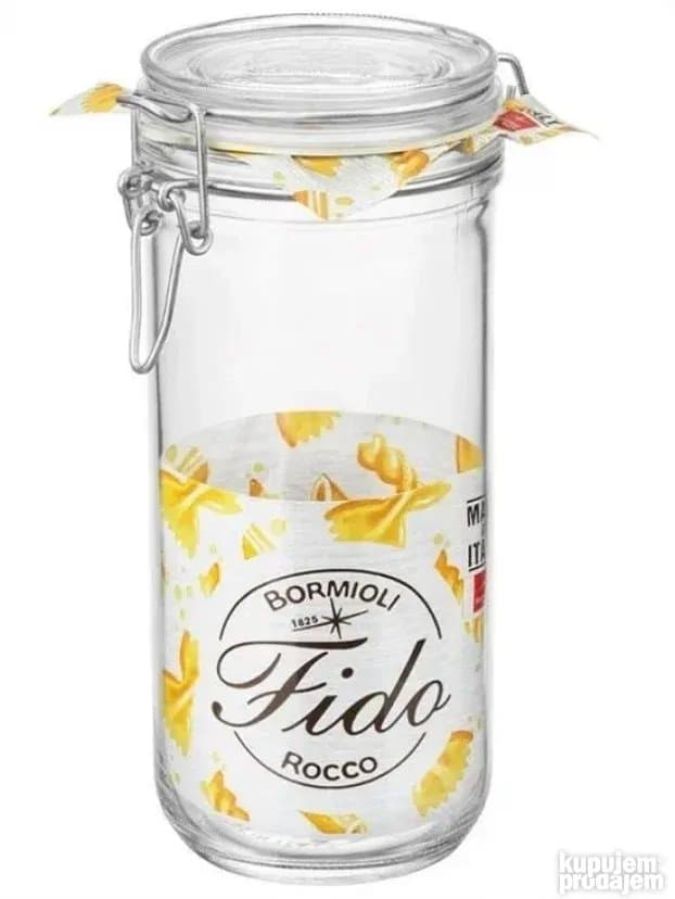 Fido krukka með spennuloki glær 1ltr 1