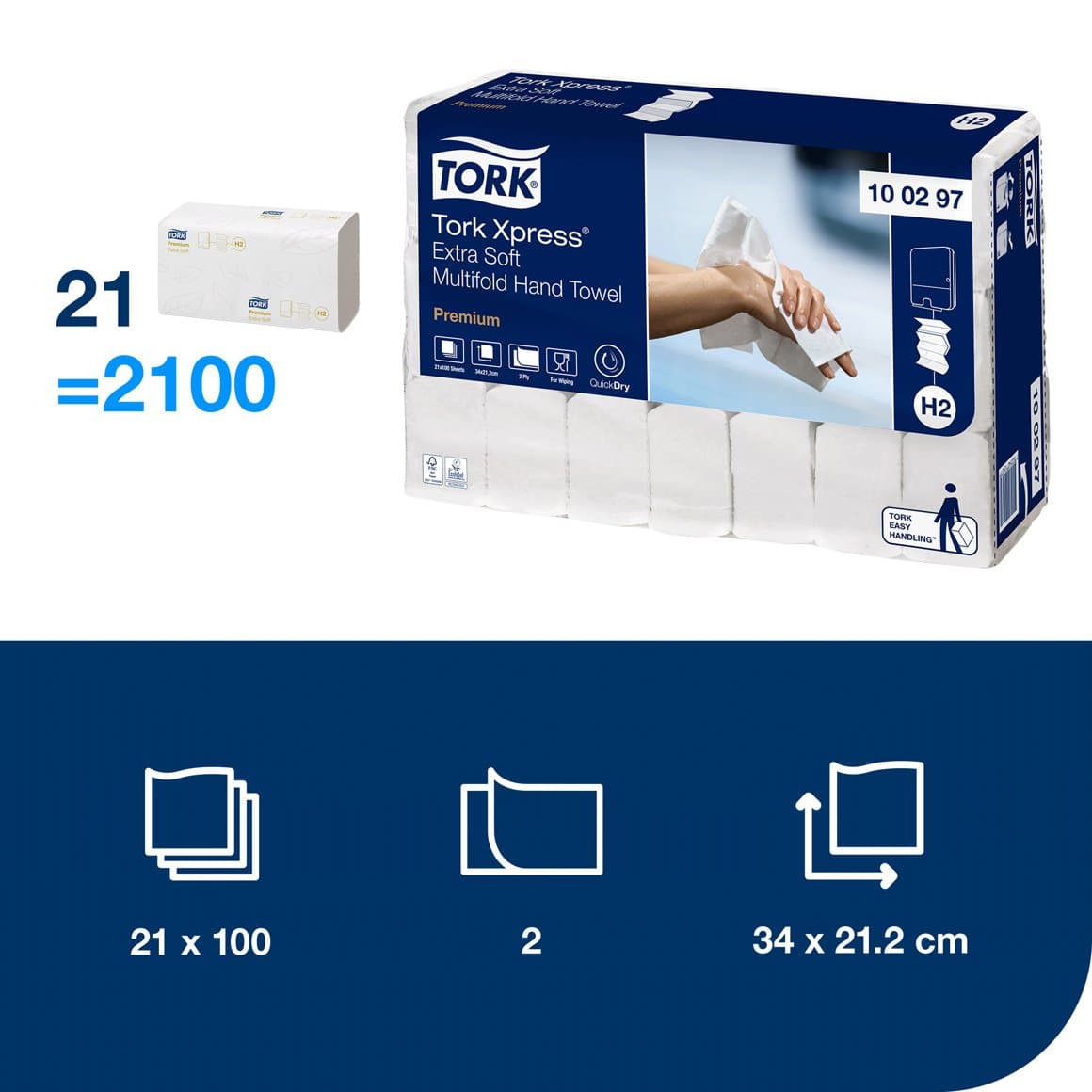 Tork Xpress® Extra Soft 2100stk H2 2