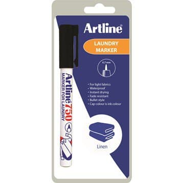 Artline 750 merkipenni textil/föt svartur 1