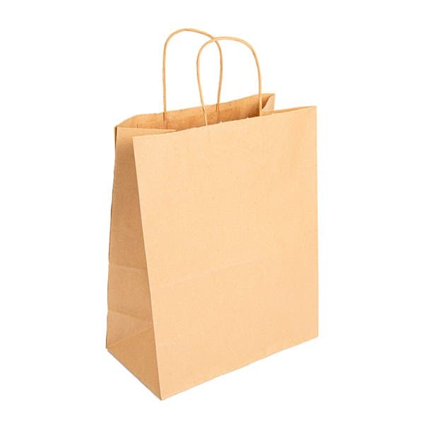 Burðarpoki pappír brúnn m.haldi 12ltr. 250stk 2