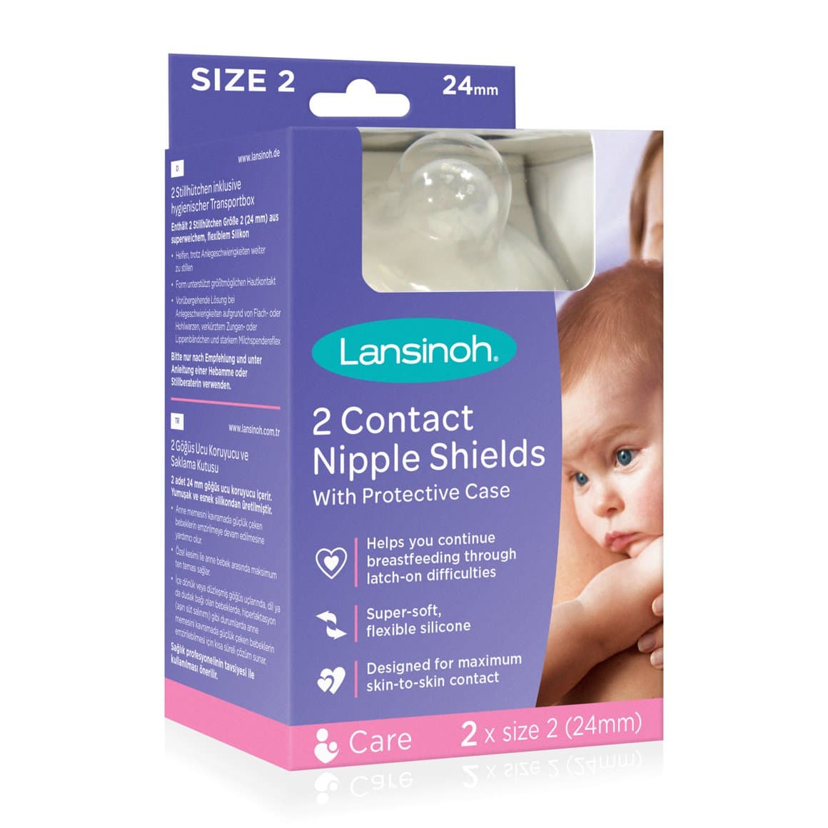 Lansinoh Mexikanahattar M 24mm, 2 stk 1