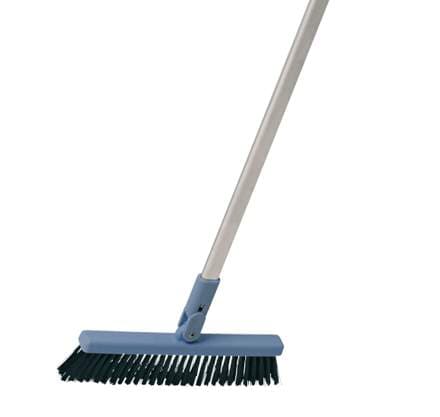 Vileda gólfsópur 25cm, m/löngu skafti, blár