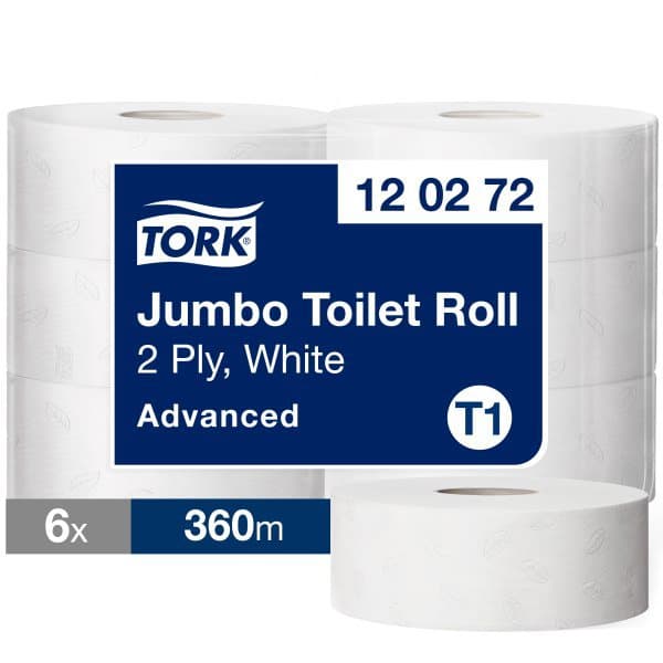 Tork WC pappír Júmbó hv. 2l, 360m 6rl T1 1