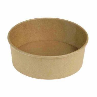 Salatbox kringlótt bioware 1300ml brúnt 50stk 1