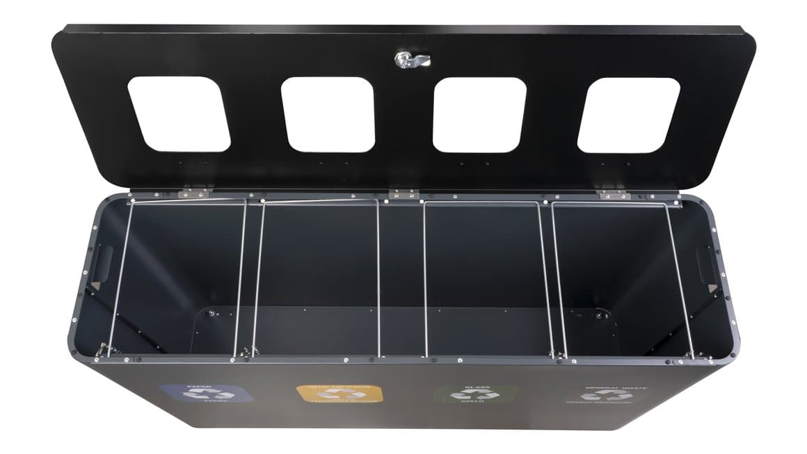 Eko Star flokkunarfata stál svört 4x60L 9
