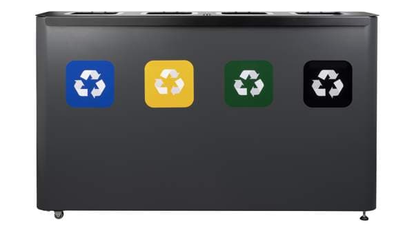 Eko Star flokkunarfata stál svört 4x60L