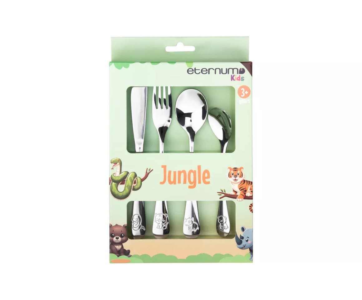 Barna hnífaparasett stál Jungle 4stk 1
