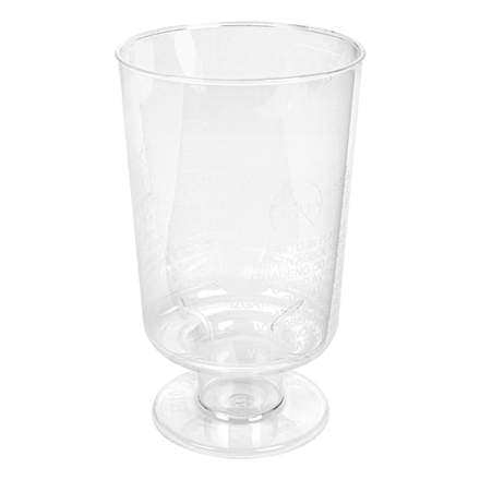 Plastglös 15cl á fæti, 12stk