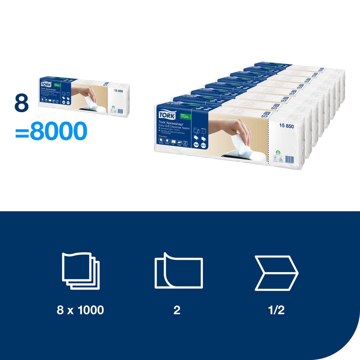 Tork Xpressnap X Soft 1000 stk N4/N12 2