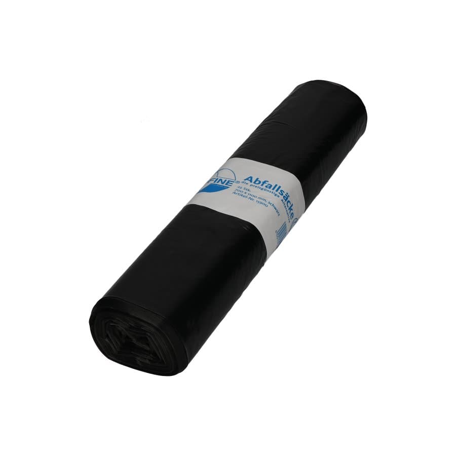Deiss poki 70x110cm 120ltr Ecofine svartur 25my 25stk LDPE 1
