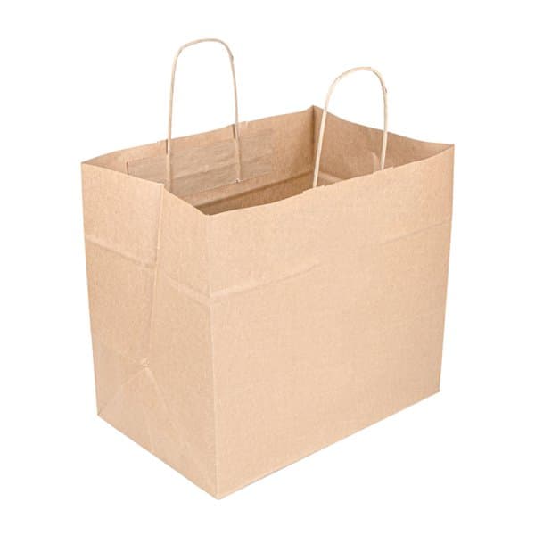 Burðarpoki pappír brúnn m.haldi 19ltr. 250stk 1