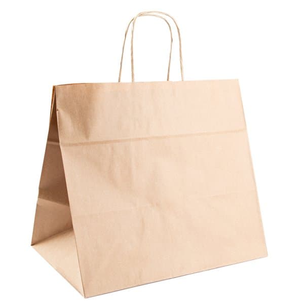 Burðarpoki pappír brúnn m.haldi 19ltr. 250stk 2