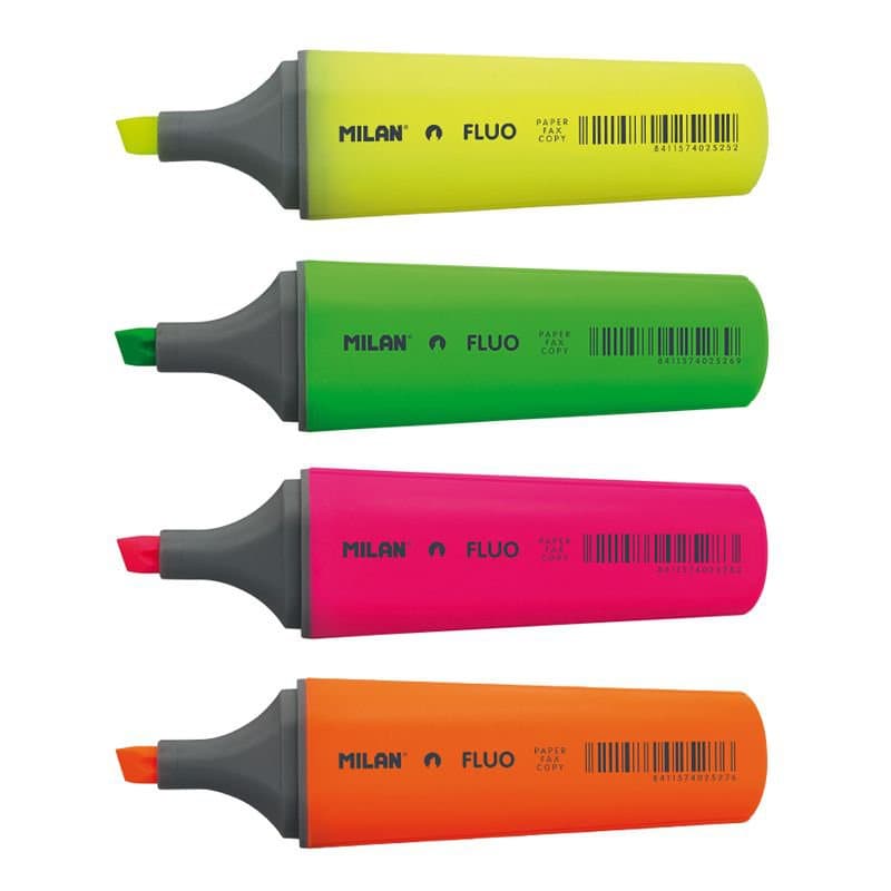 MILAN Fluo áherslupennar 4 í pk. 2