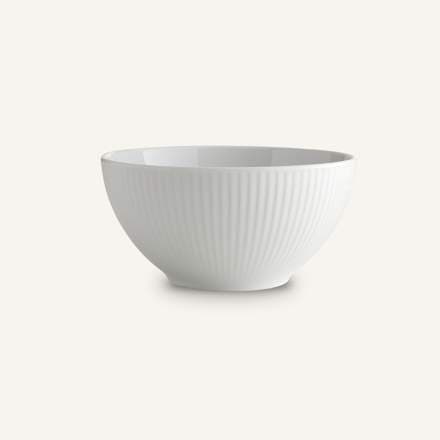 Plissé salatskál hvít 20cm