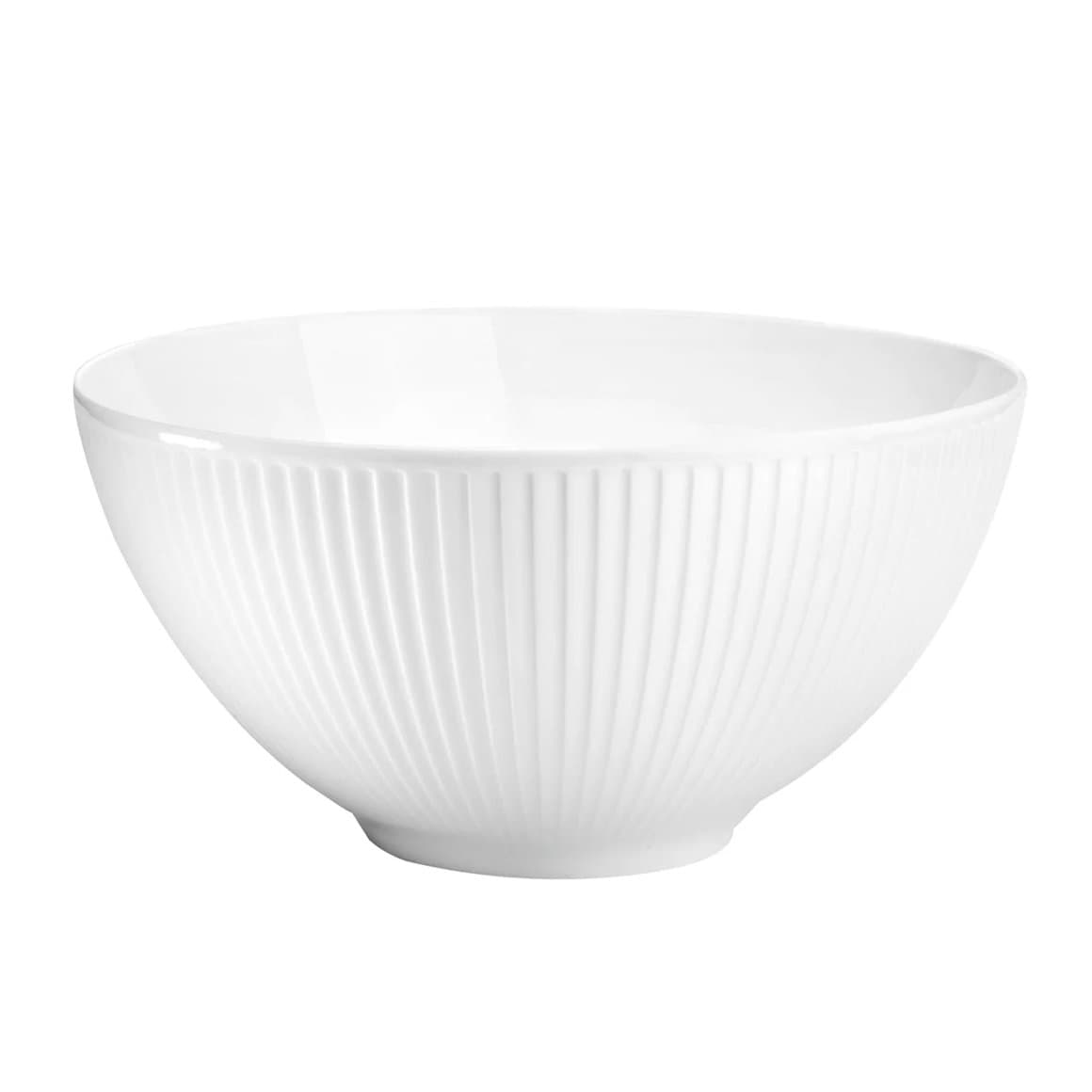 Plissé salatskál hvít 25cm 1