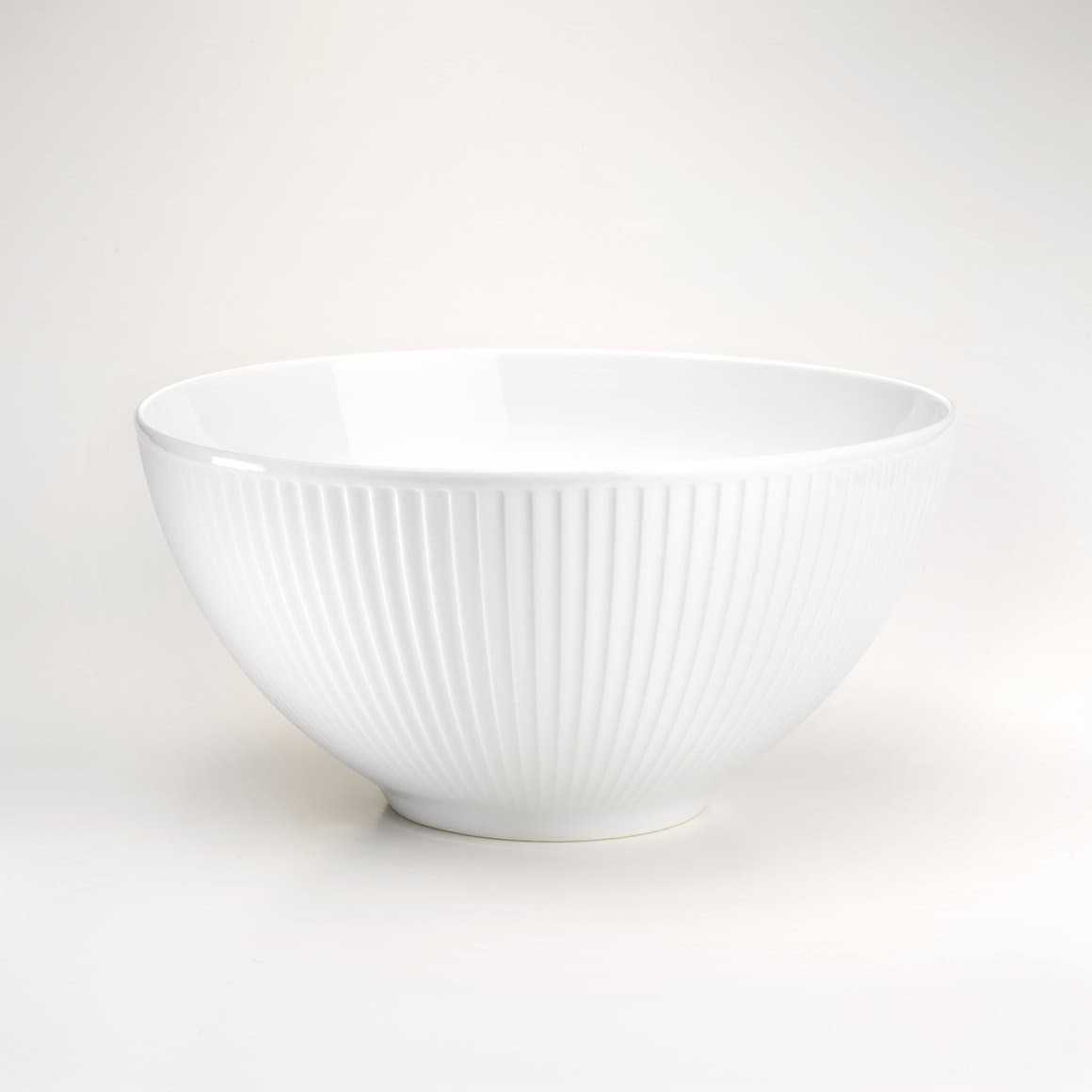 Plissé salatskál hvít 25cm 7