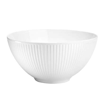 Plissé salatskál hvít 25cm