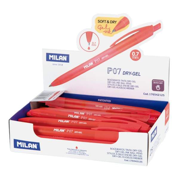 Milan kúlupenni Dry-Gel rau 25stk