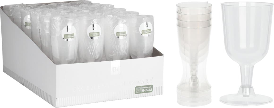 Glös harðplast 16cl vínglös, 4stk 1