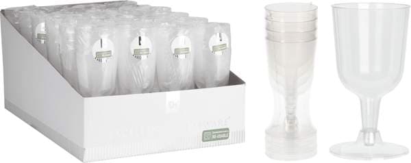 Glös harðplast 16cl vínglös, 4stk
