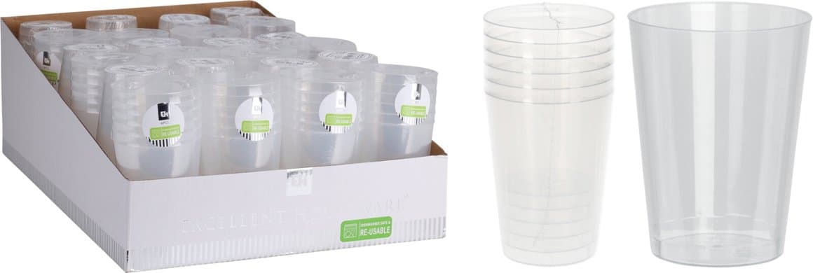 Glös harðplast 50cl, 6stk 1