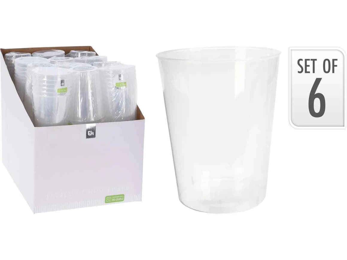 Glös harðplast 28cl, 6stk 1