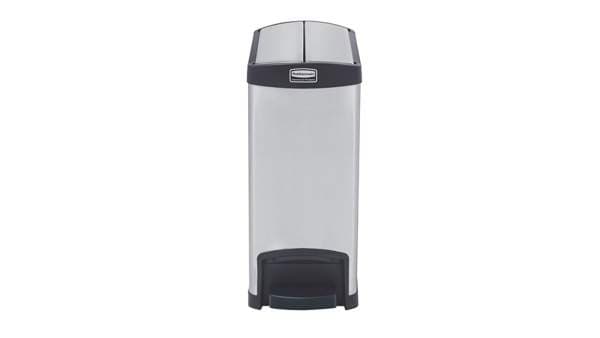 Rubbermaid Slim Jim 30ltr fata m/fótstigi, stál