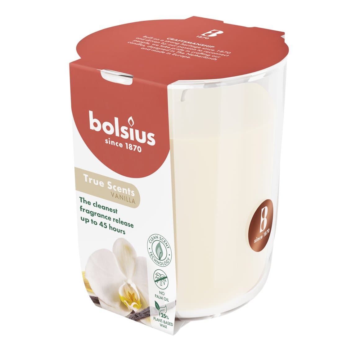 Bolsius ilmkerti True scents í glasi large vanilla 2