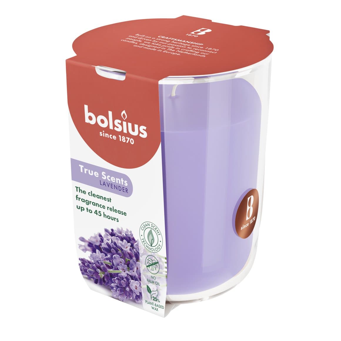 Bolsius ilmkerti True scents í glasi large lavender 2