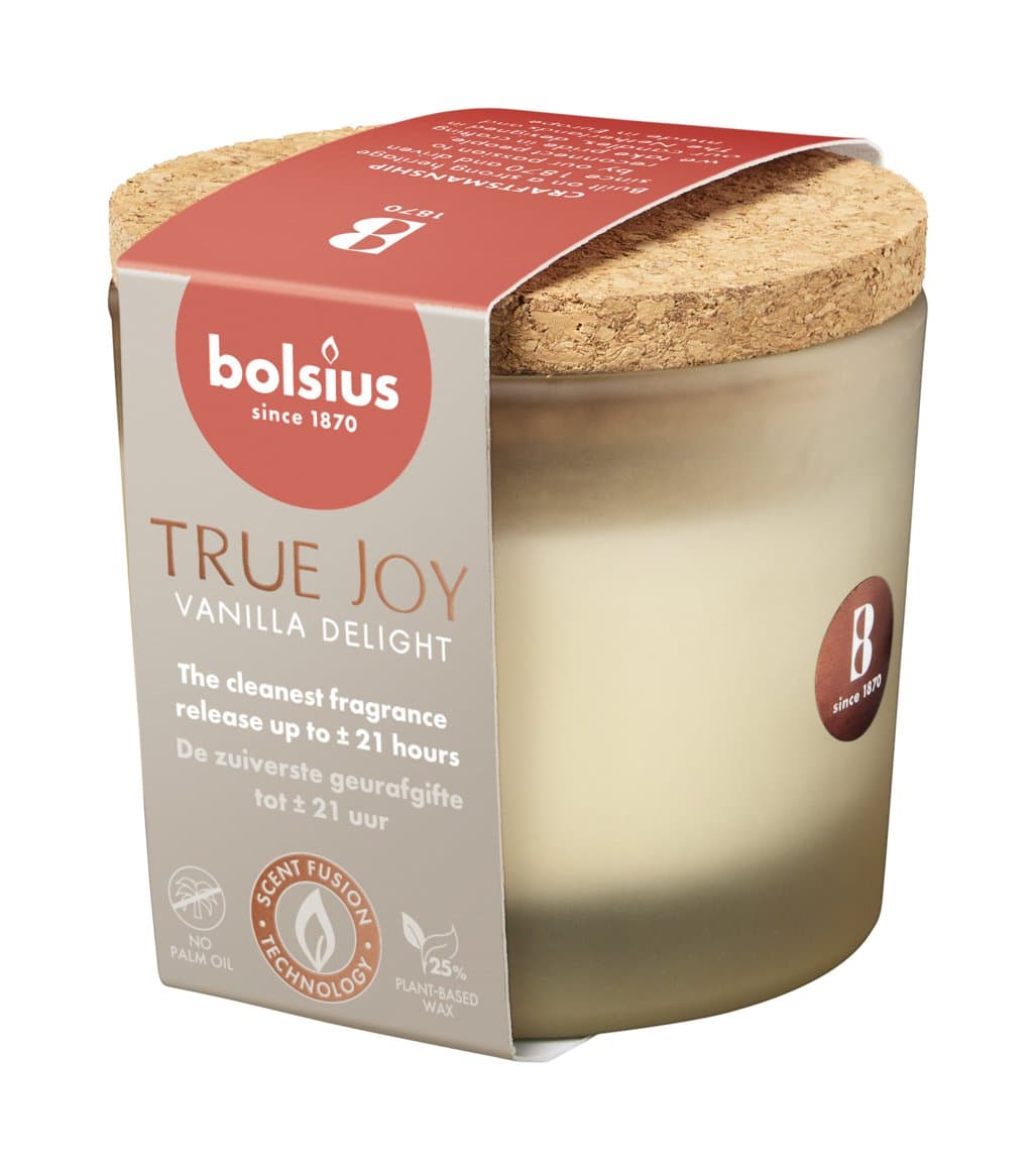 Bolsius ilmkerti True joy í glasi Vanilla delight 1