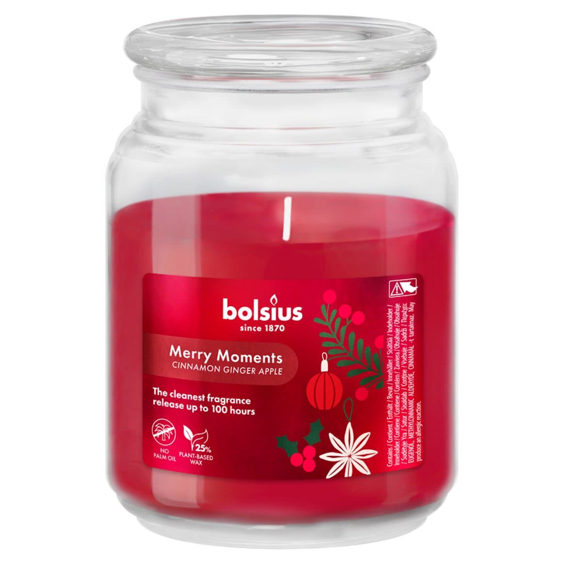 Bolsius ilmkerti í krukku með loki Merry moments 1
