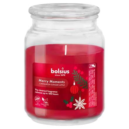 Bolsius ilmkerti í krukku með loki Merry moments