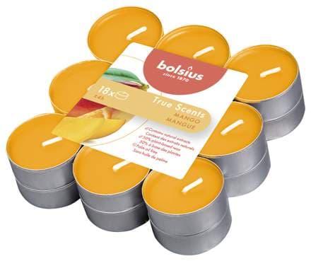 Bolsius ilmteljós True scents mango 18stk