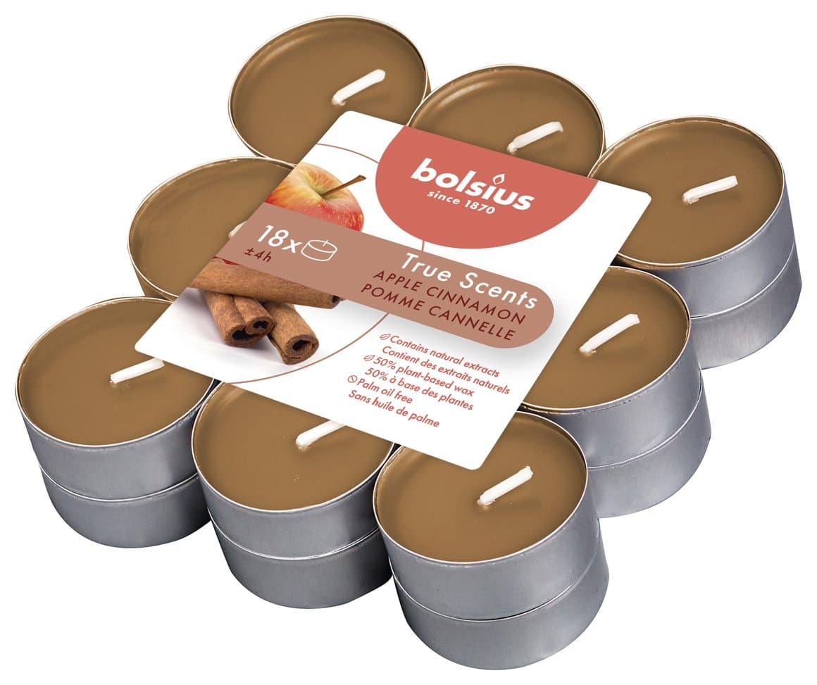 Bolsius ilmteljós True scents apple cinnamon 18stk 1