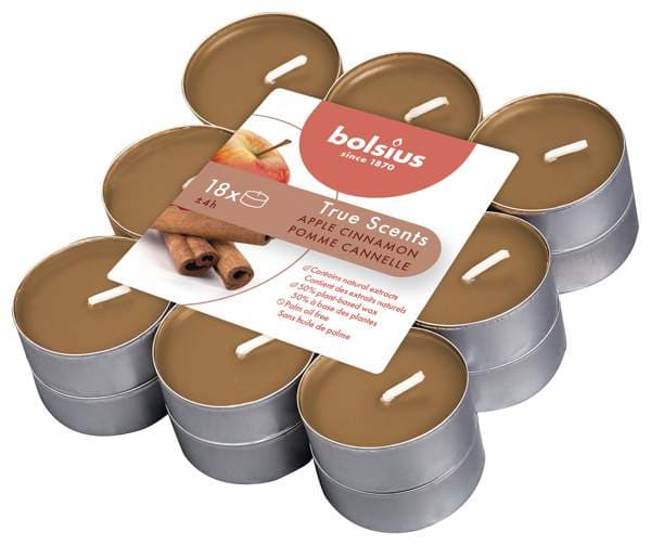 Bolsius ilmteljós True scents apple cinnamon 18stk