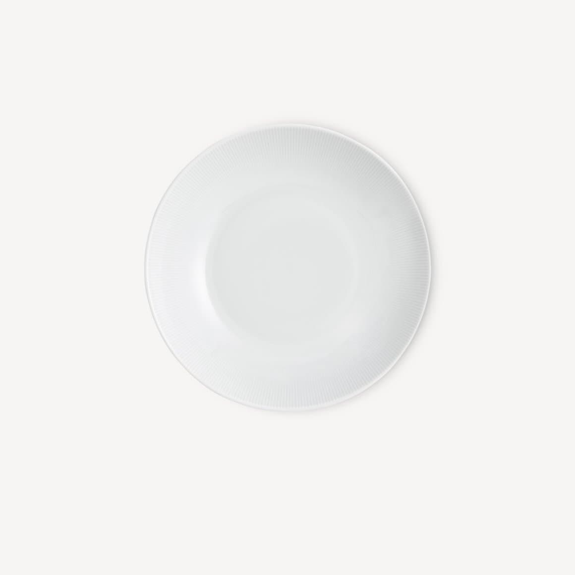 Eventail diskur djúpur hvítur 23cm 1
