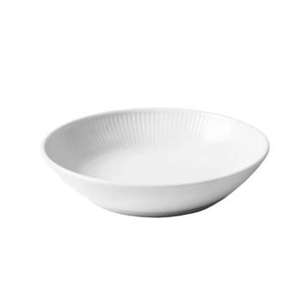 Plissé skál hvít 20cm 6stk