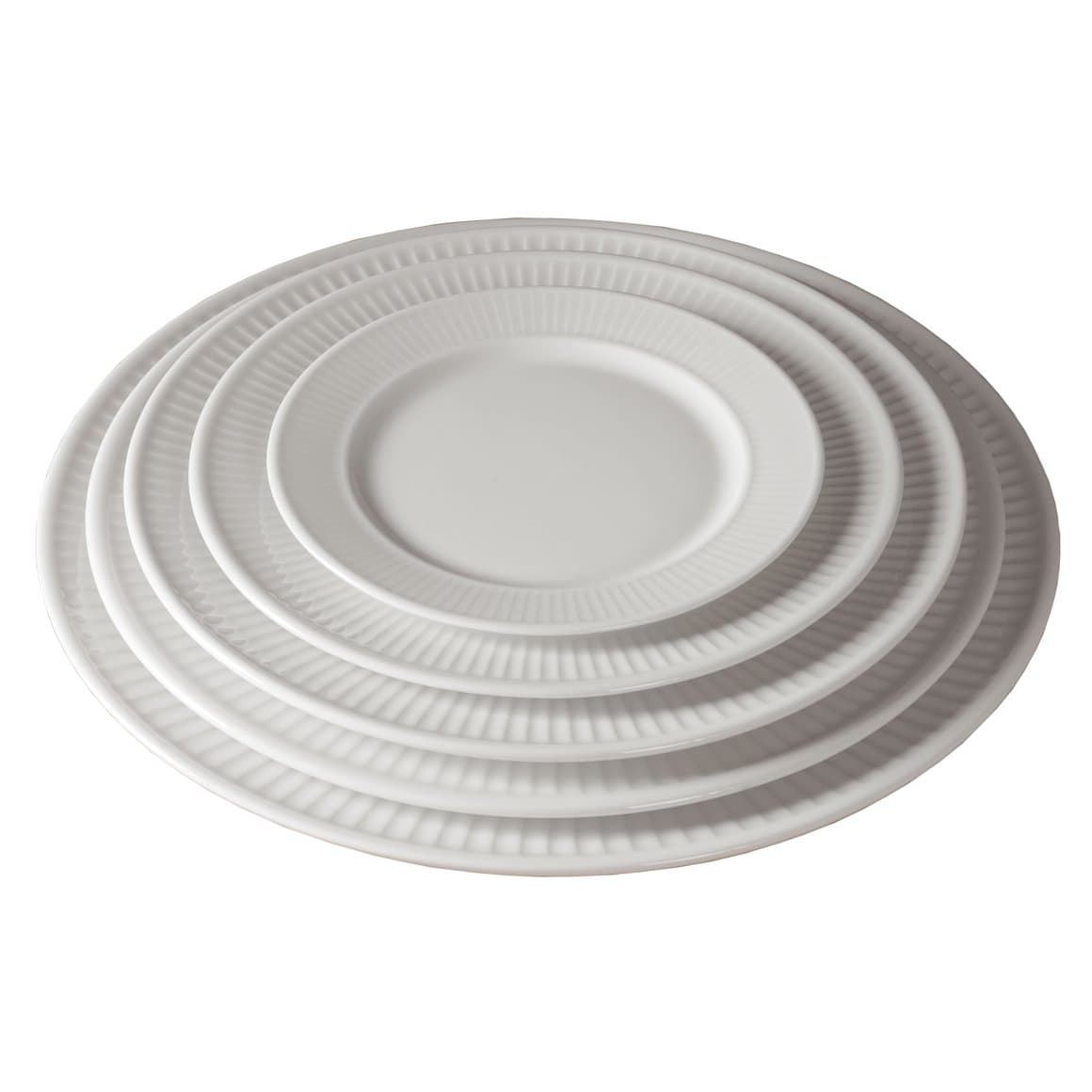 Plissé diskur hvítur 17cm 6stk 6