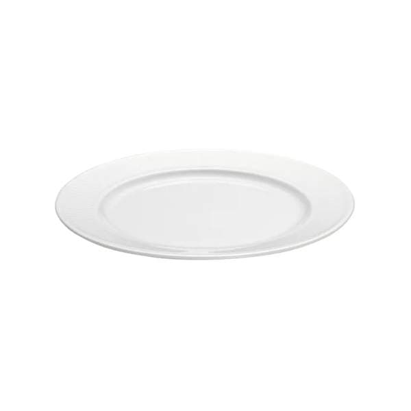 Plissé diskur hvítur 17cm 6stk