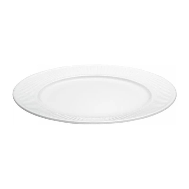 Plissé diskur hvítur 26cm 6stk 1