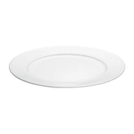 Plissé diskur hvítur 26cm 6stk