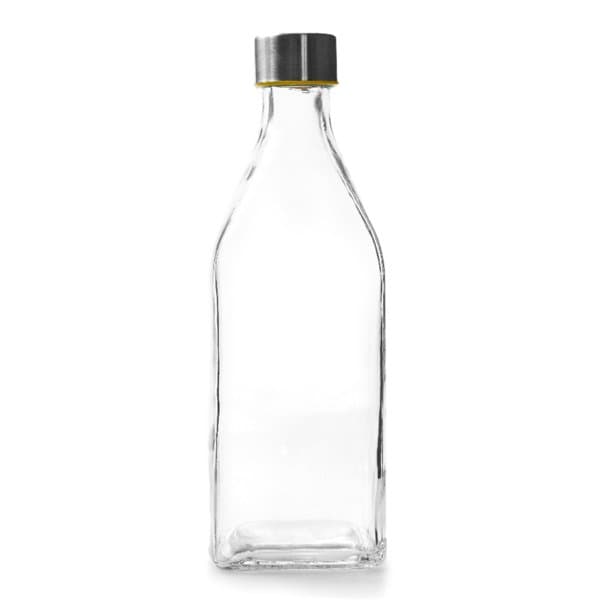 Flaska gler 1l með stáltappa  1